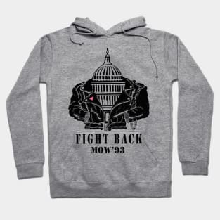 Fight Back Gay LGBT Vintage Retro 90s Biker Hoodie